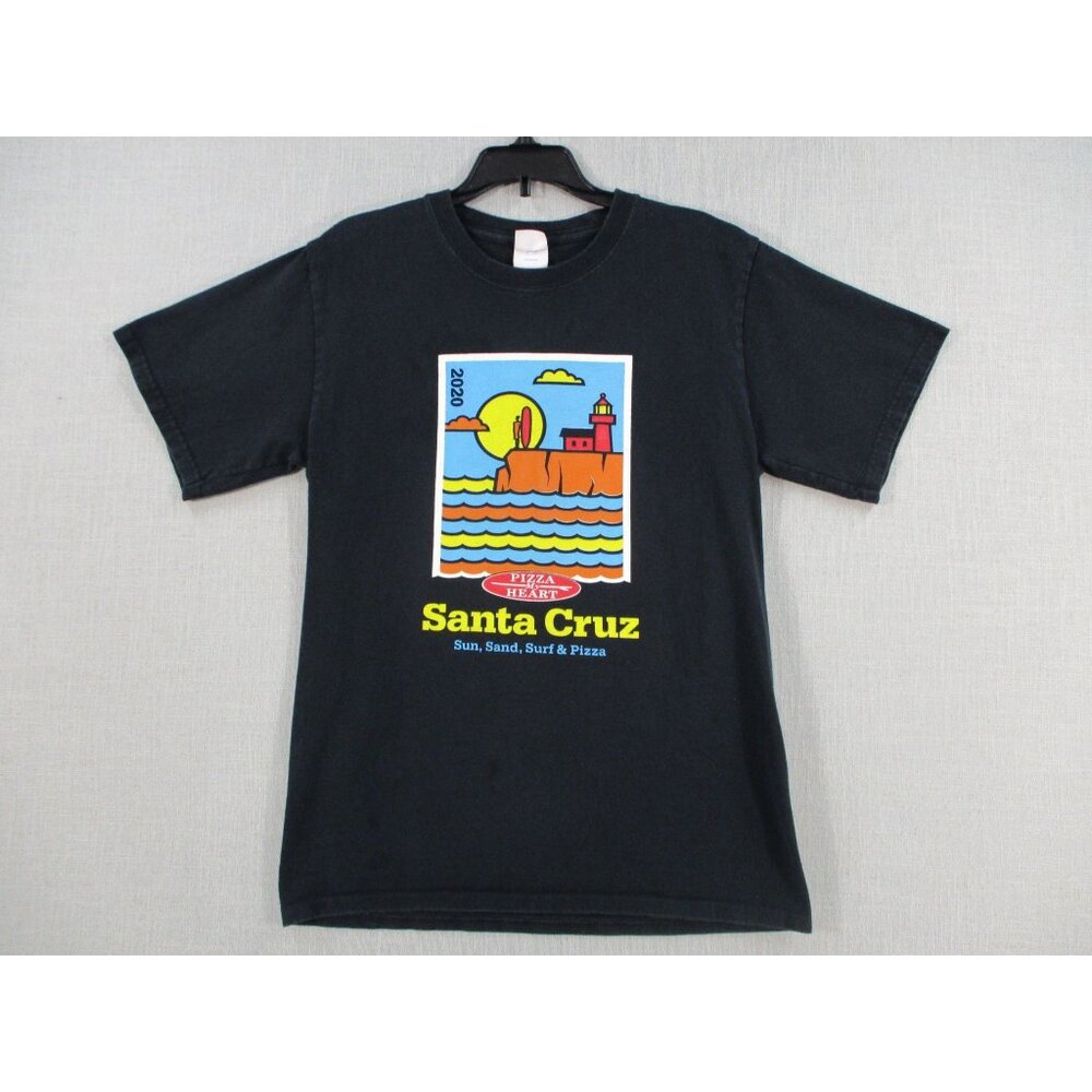Santa Cruz Pizza My Heart 2020 Black T-Shirt S By Port &‎ Company